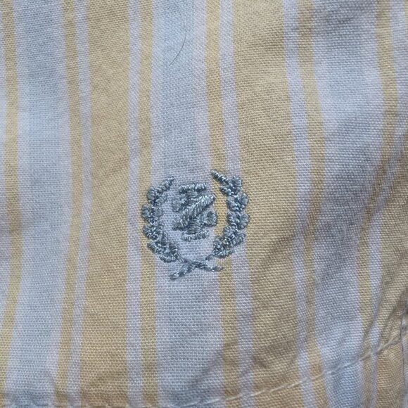 Izod Saltwater Cotton Classic 2XLT Button‑Down Short Sleeve Stripe Shirt - Picture 5 of 7